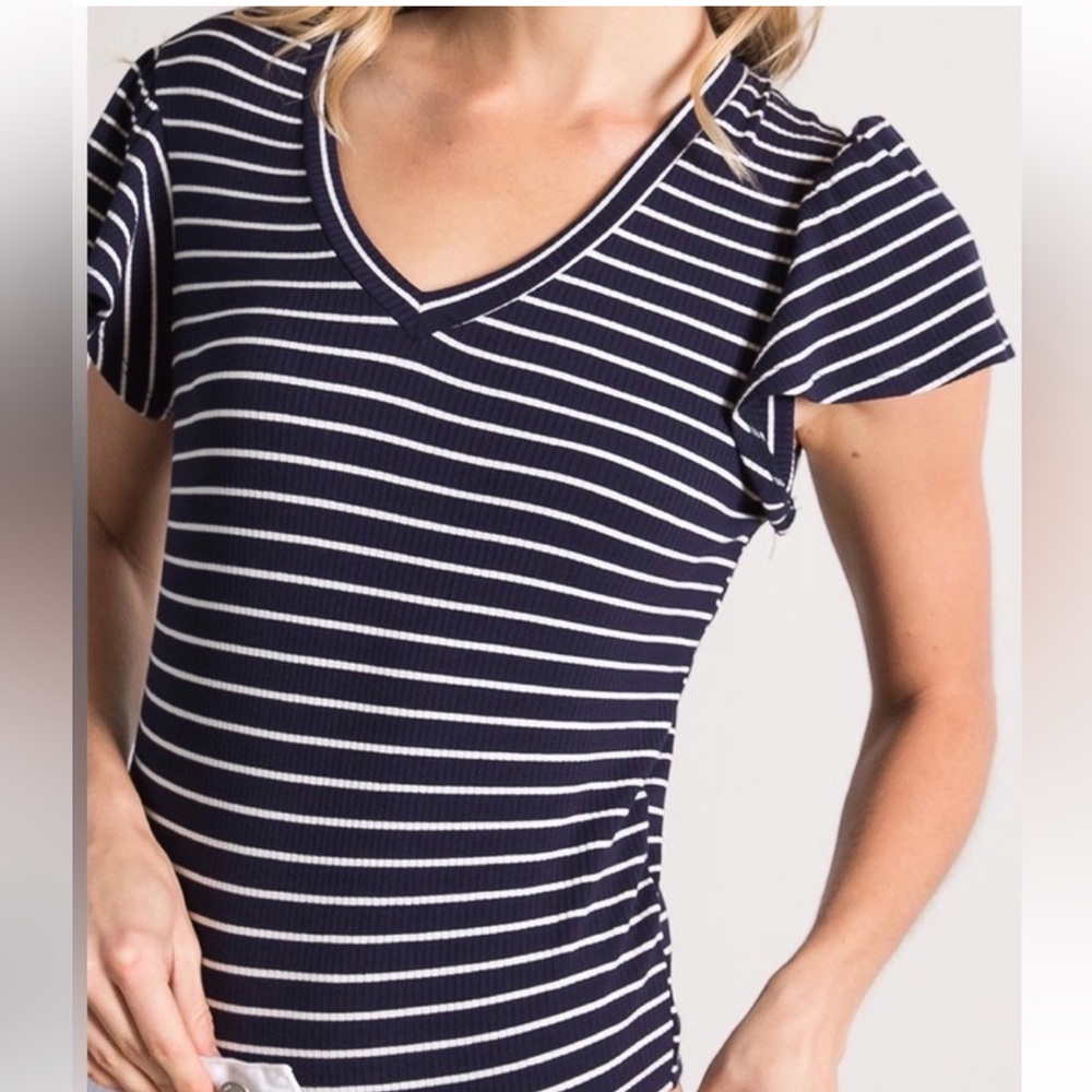 White Striped Bodysuit